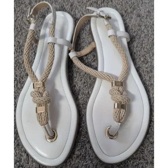 Michael Kors Nautical Rope Thong Sandals – Women’s Size 7 – Good Condition - Picture 2 of 3